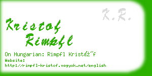 kristof rimpfl business card